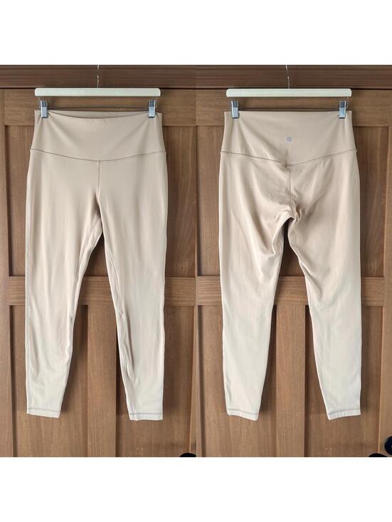 lululemon athletica Pants - Lululemon Double Lined Align High-Rise Pant 28" Leggings Tan size 12 LW5CT1S